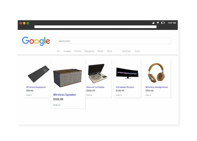 3D für Google Shopping